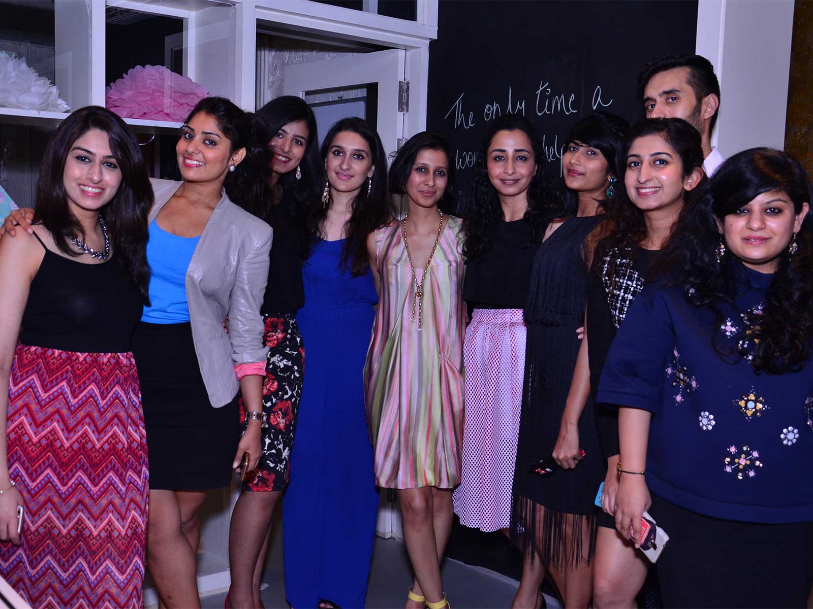 From L-to-R Priyanka Ghura, Harmeet, Divya Sharma, Simar-Rana, Namrata Bostrom, Priyanka Gill, Gopika-EM, Shriya, Palki Malhotra