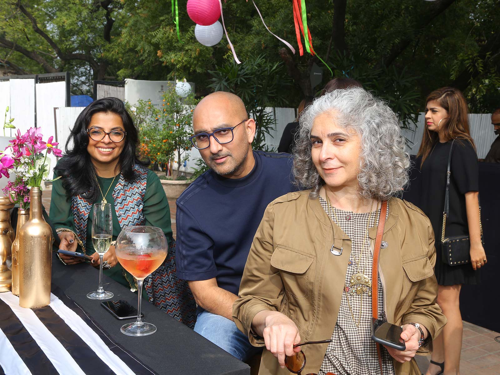Pareina Thapar, Harshad Chavan and Archana Jain at the #POPxoTurns5 celebration at Qla in Delhi