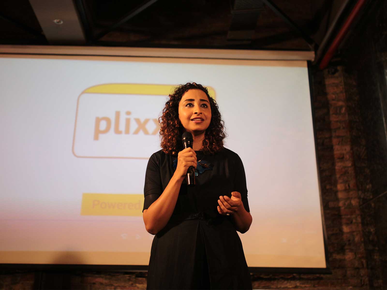 Priyanka Gill introduces the guests to Plixxo
