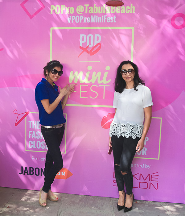 Swati Bhargava with Priyanka Gill at the POPxo Mini Fest held at Tabula Rasa in Delhi