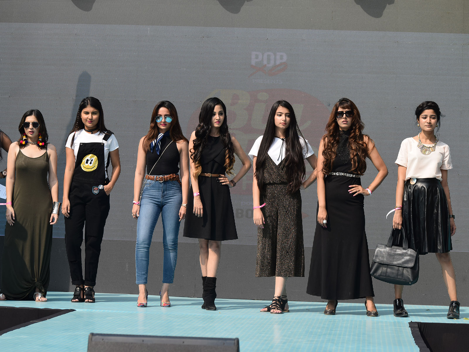 Nishtha Gandhi, Dia Mukherjee, Cherry Jain, Sakhi, Kashvi Chauhan, Namrata, Priya Saini and Sonia Garg at the POPxo Big Fab Fest held at Qla in Delhi