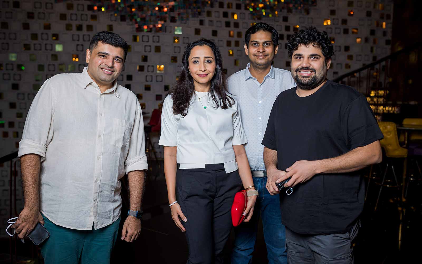 Deep Ganatra, Priyanka Gill, Bhavesh Singhal and Kartik Rao at the #POPxoWaliParty